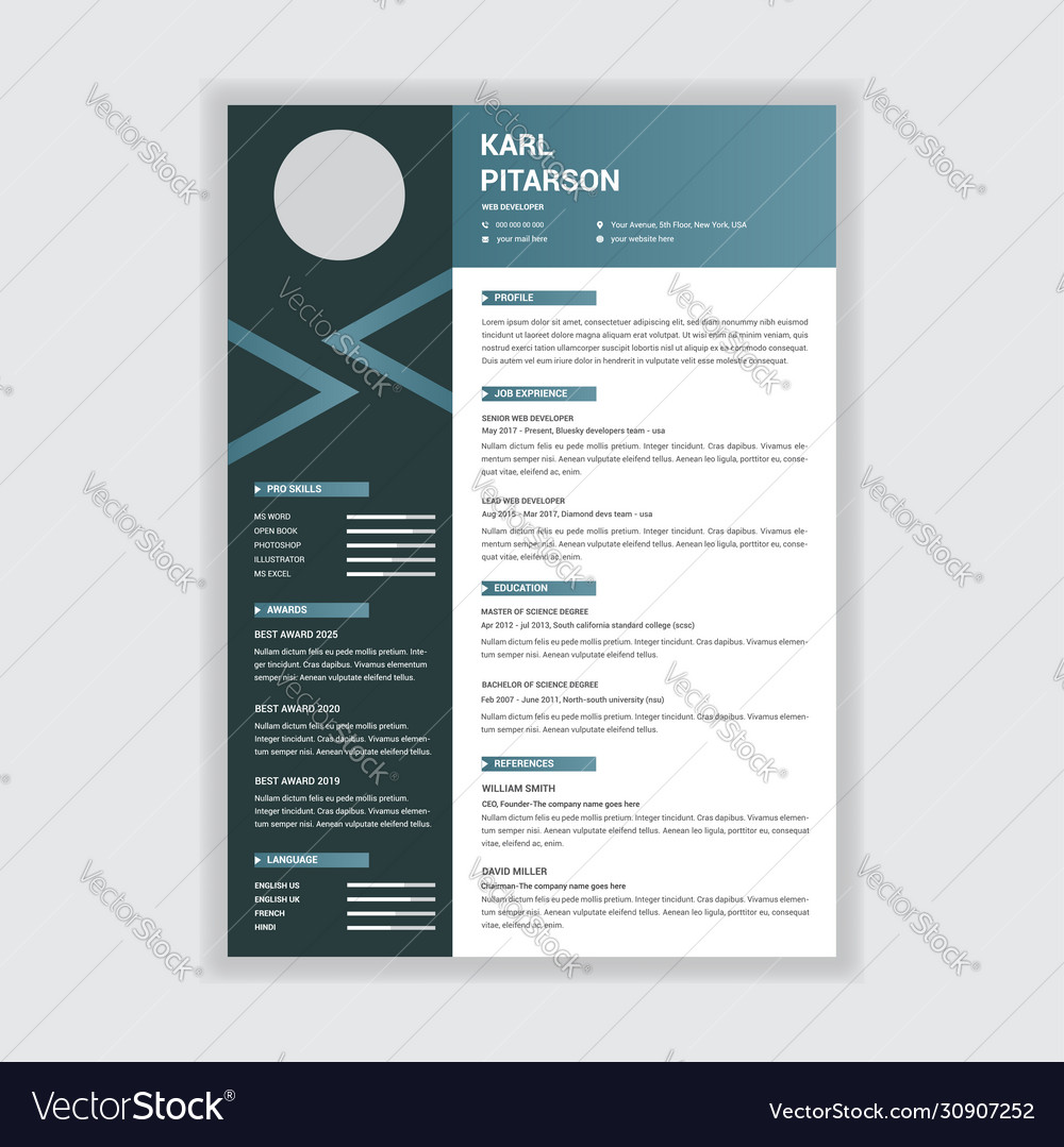 Detail Template Cv Format Cdr Nomer 23