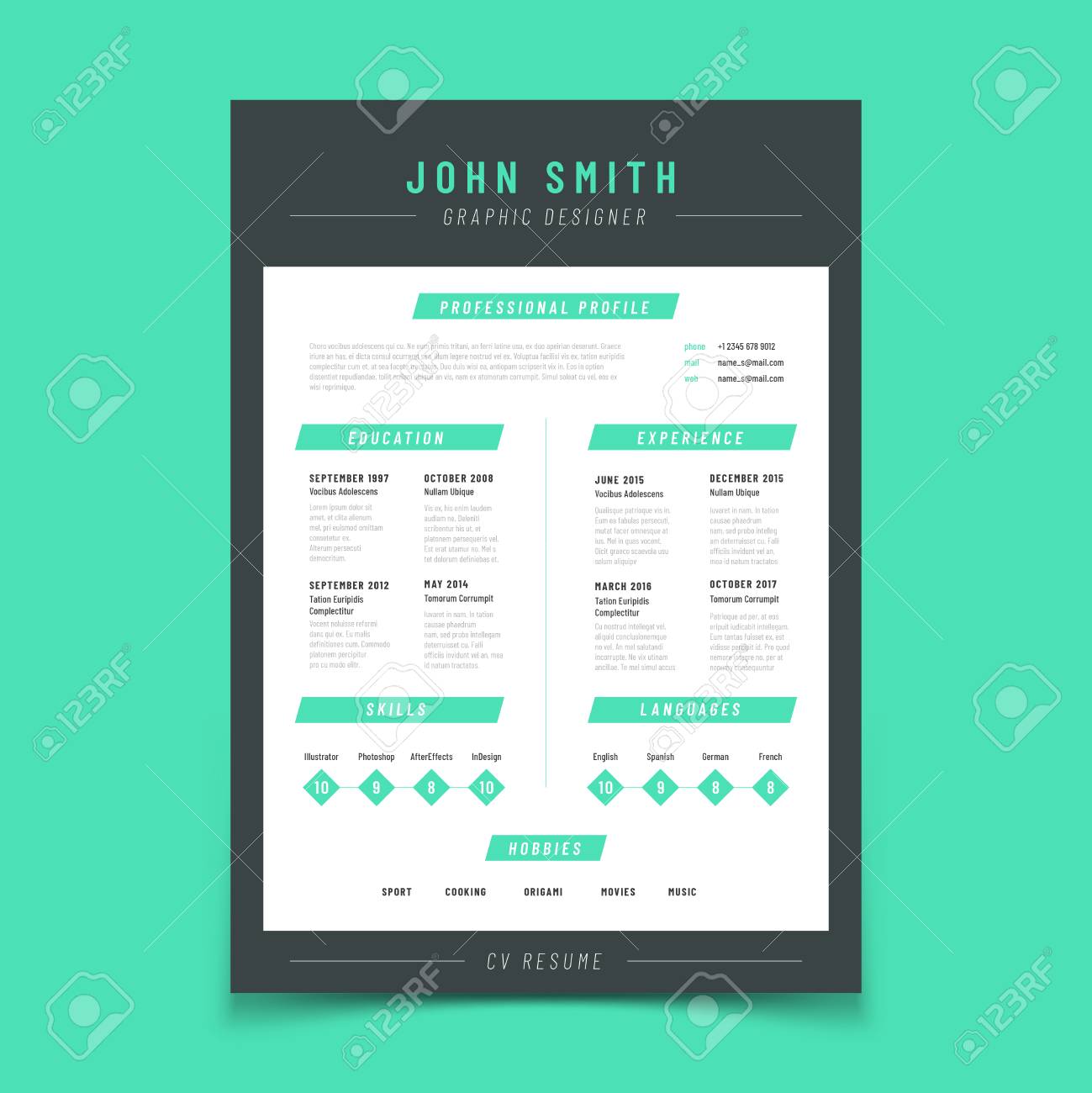 Detail Template Cv Format Cdr Nomer 27