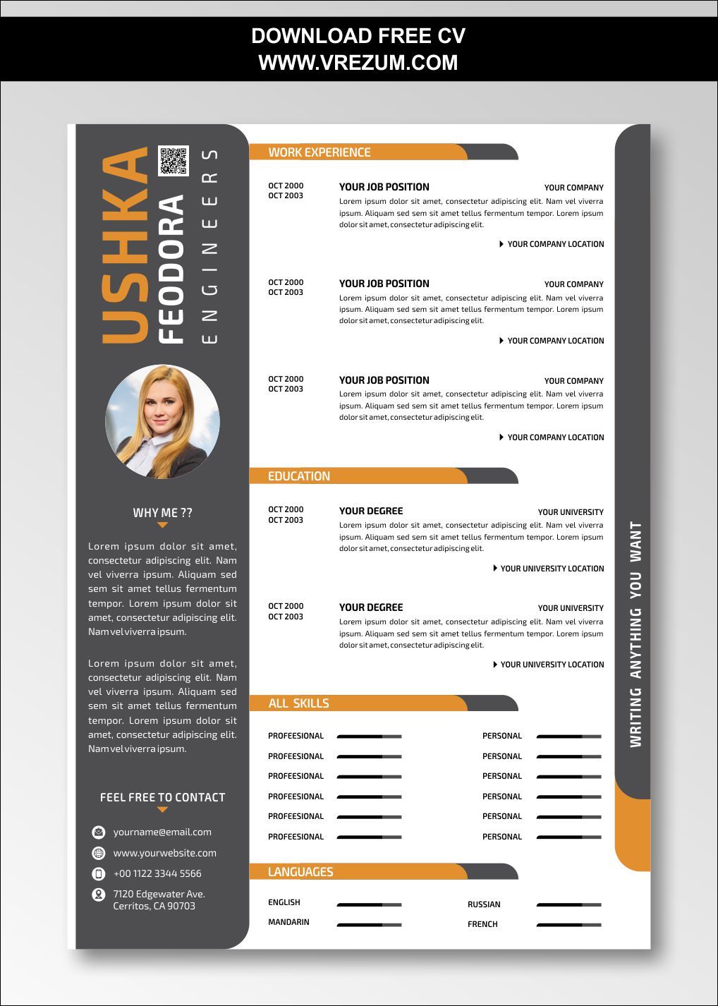 Detail Template Cv Fresh Graduate Nomer 34