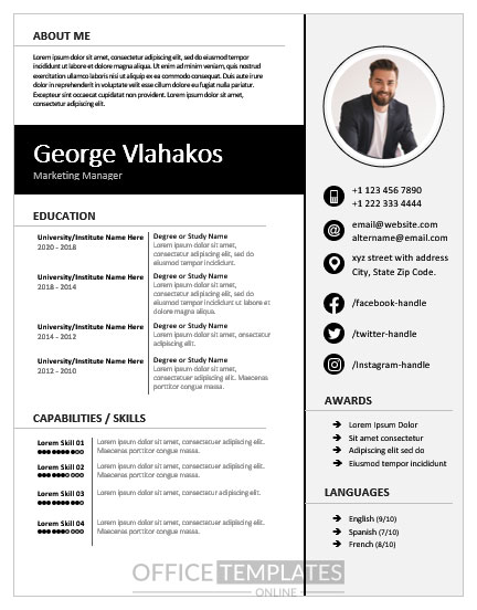 Detail Template Cv Fresh Graduate Word Nomer 13