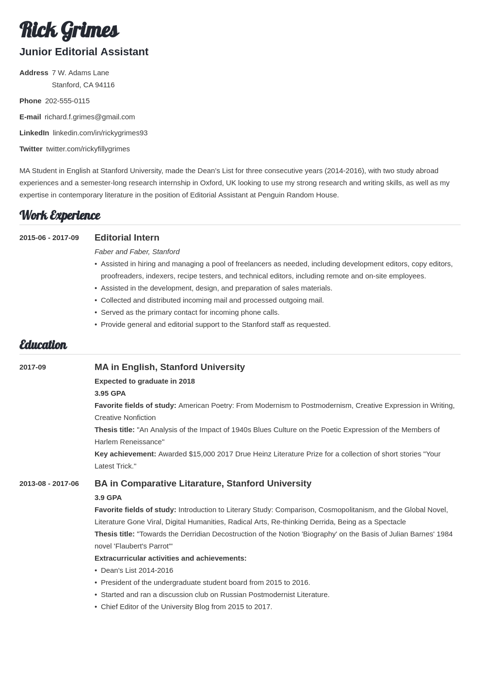 Detail Template Cv Fresh Graduate Word Nomer 17