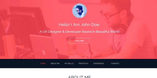 Detail Template Cv Html5 Nomer 21