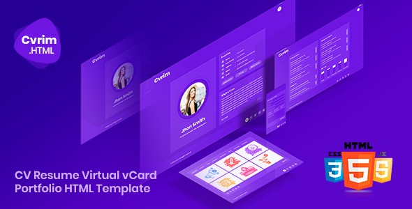 Detail Template Cv Html5 Nomer 44