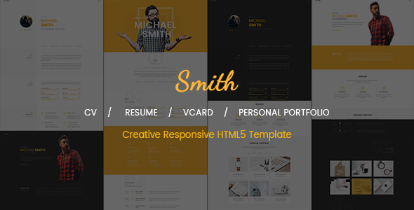 Detail Template Cv Html5 Nomer 47