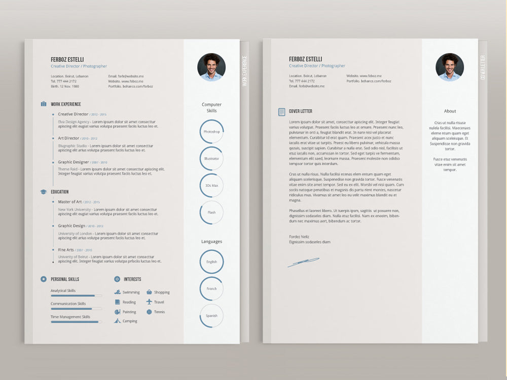 Detail Template Cv Illustrator Nomer 16