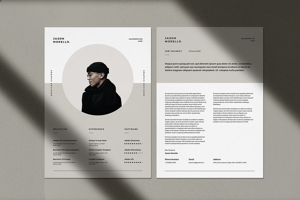 Detail Template Cv Illustrator Nomer 3