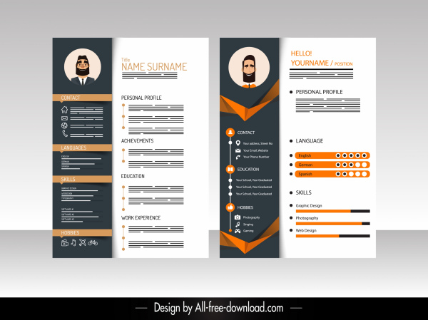 Detail Template Cv Illustrator Nomer 19