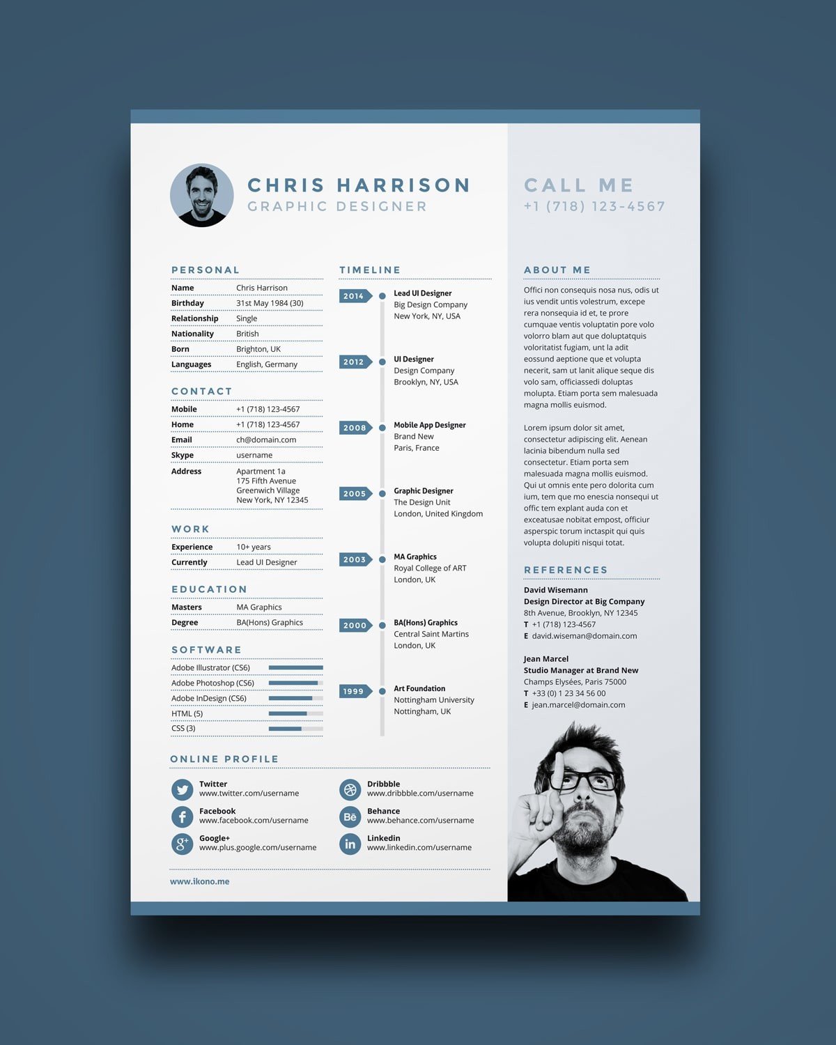 Detail Template Cv Illustrator Nomer 22