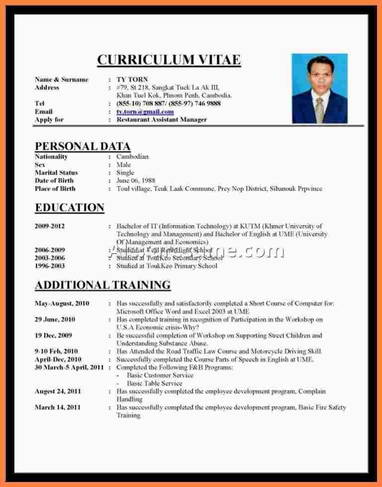 Detail Template Cv Indonesia Nomer 3