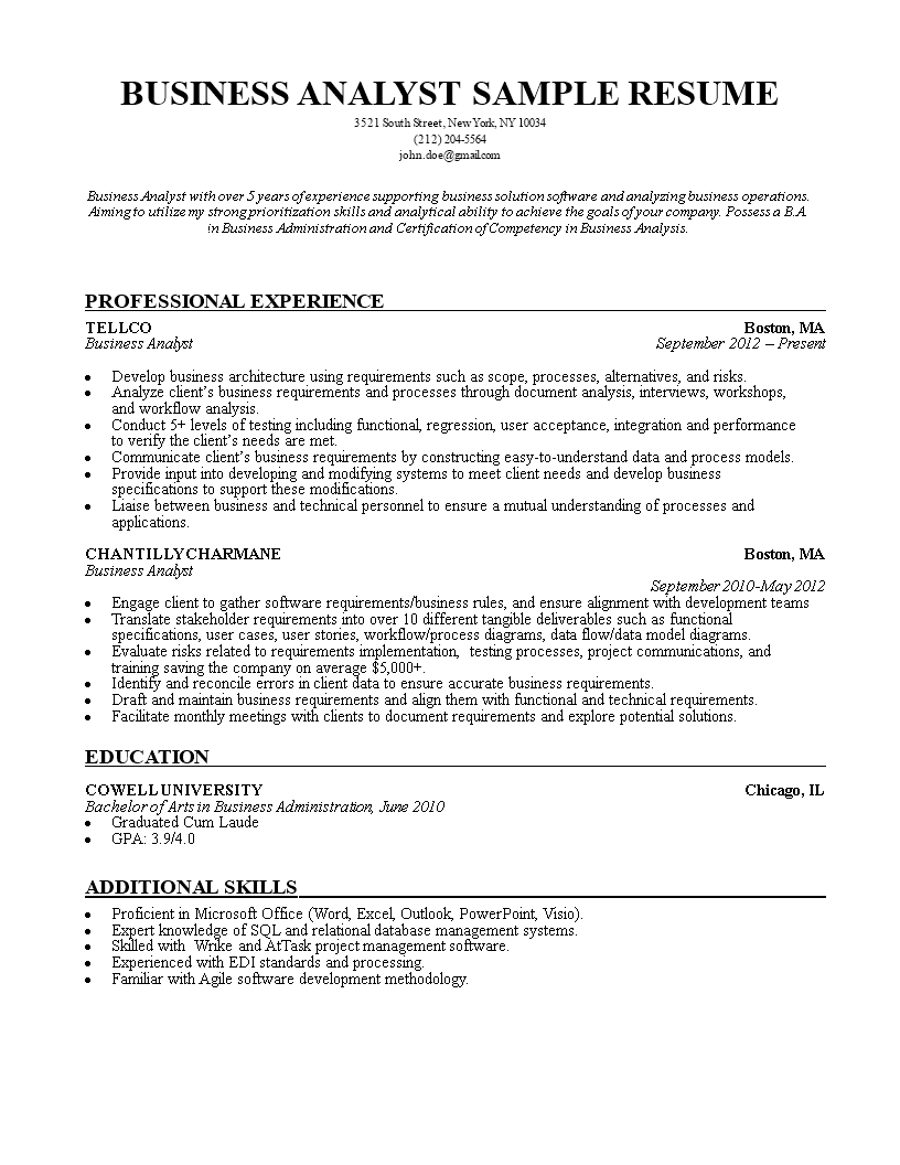 Detail Template Cv Informatique Nomer 35