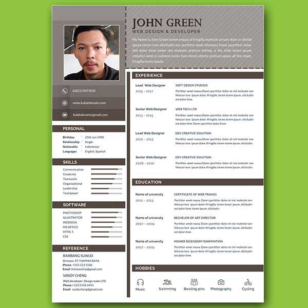 Detail Template Cv Keren Nomer 12