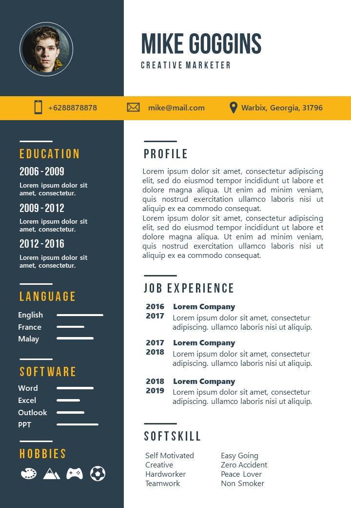 Detail Template Cv Keren Nomer 18