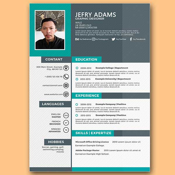 Detail Template Cv Keren Nomer 46