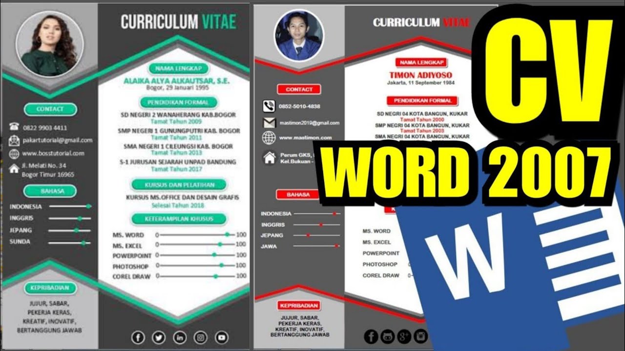 Detail Template Cv Kreatif Free Download Nomer 22