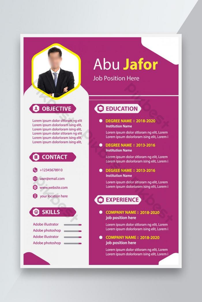 Detail Template Cv Kreatif Free Download Nomer 51