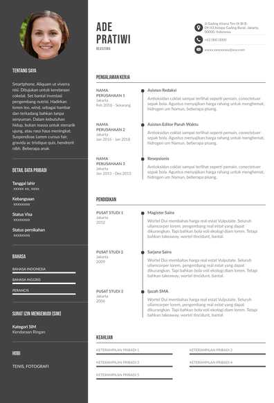 Detail Template Cv Mahasiswa Nomer 15