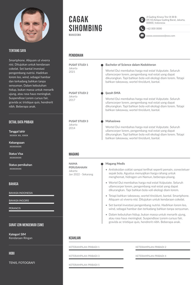 Detail Template Cv Mahasiswa Nomer 3