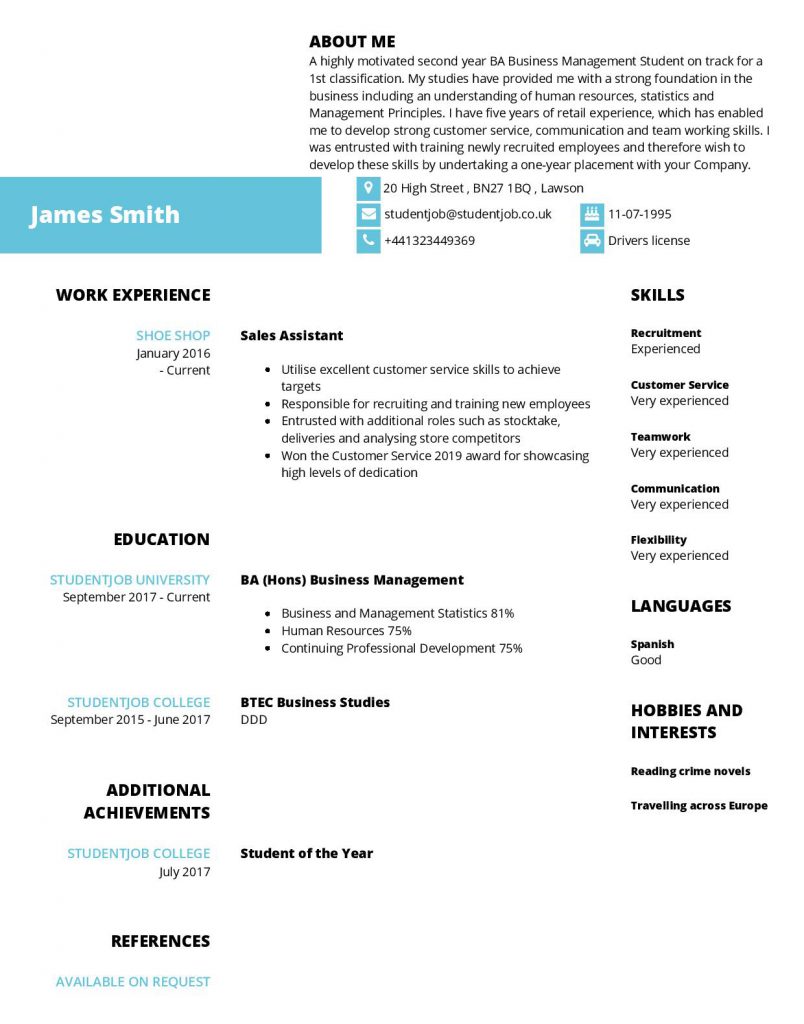 Detail Template Cv Mahasiswa Nomer 21