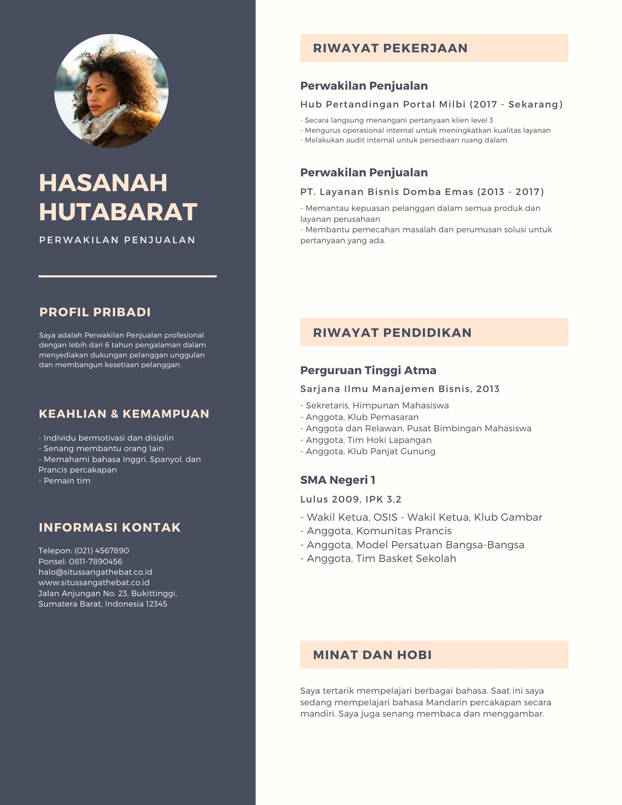 Detail Template Cv Mahasiswa Nomer 28