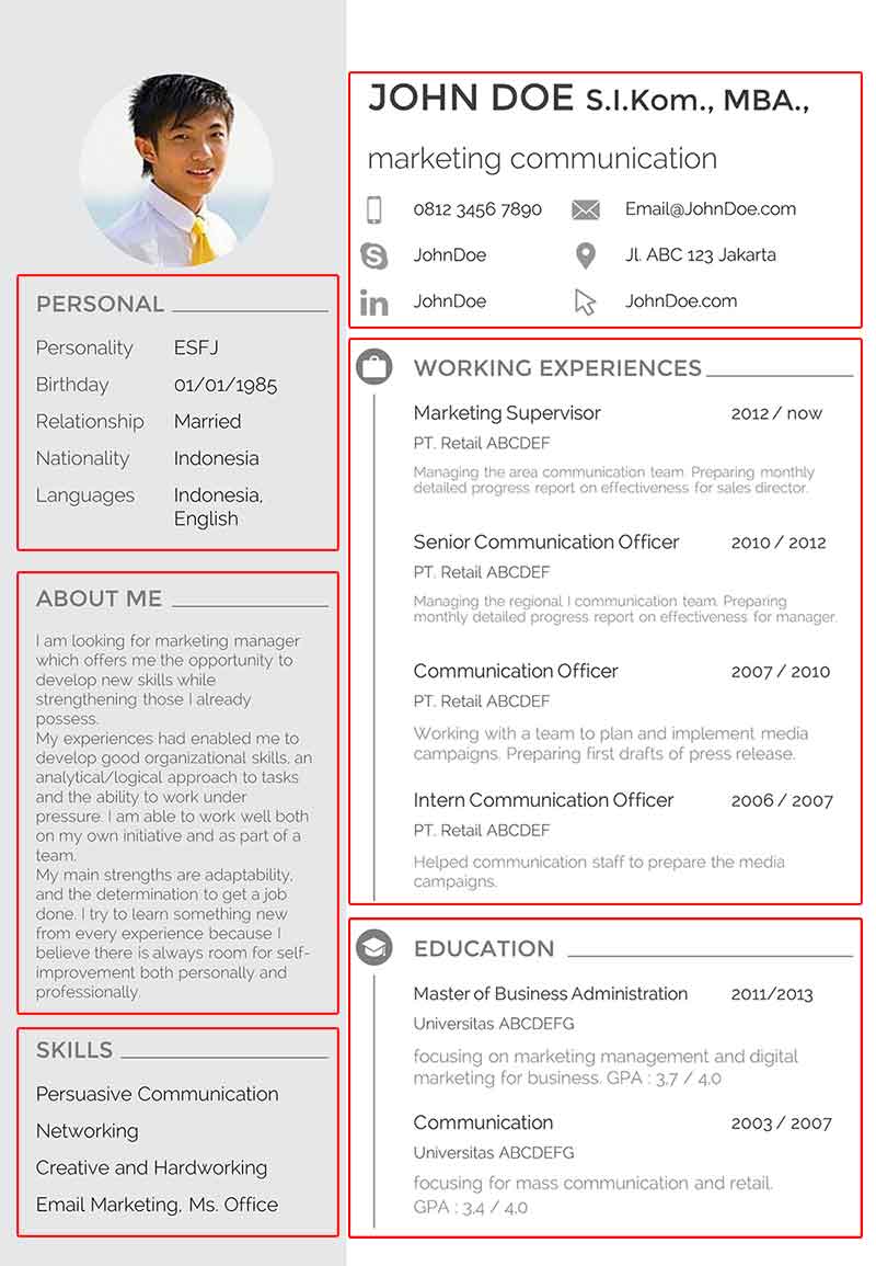 Detail Template Cv Mahasiswa Nomer 6