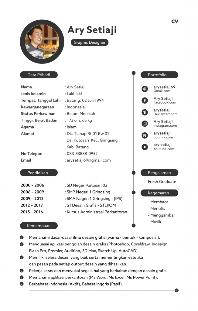 Detail Template Cv Mahasiswa Nomer 46