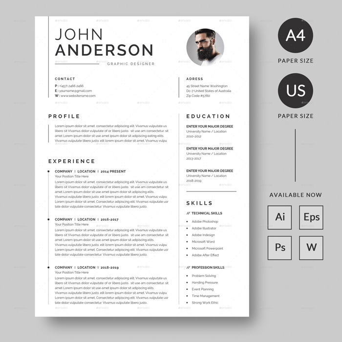 Detail Template Cv Photoshop Nomer 33