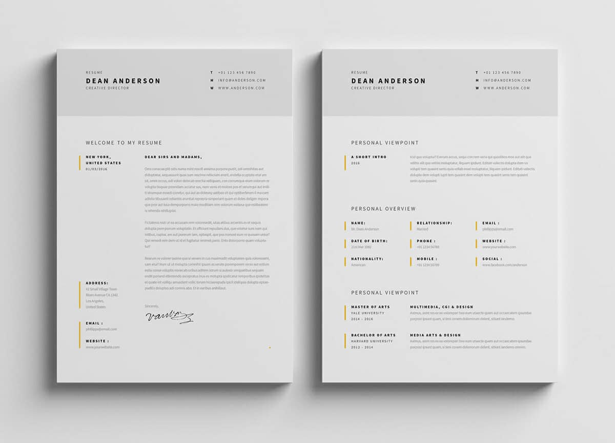 Detail Template Cv Photoshop Nomer 36