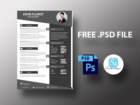 Detail Template Cv Photoshop Nomer 6