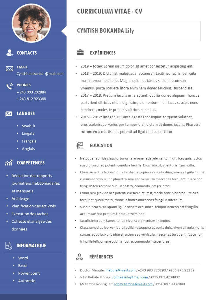 Detail Template Cv Powerpoint Nomer 2