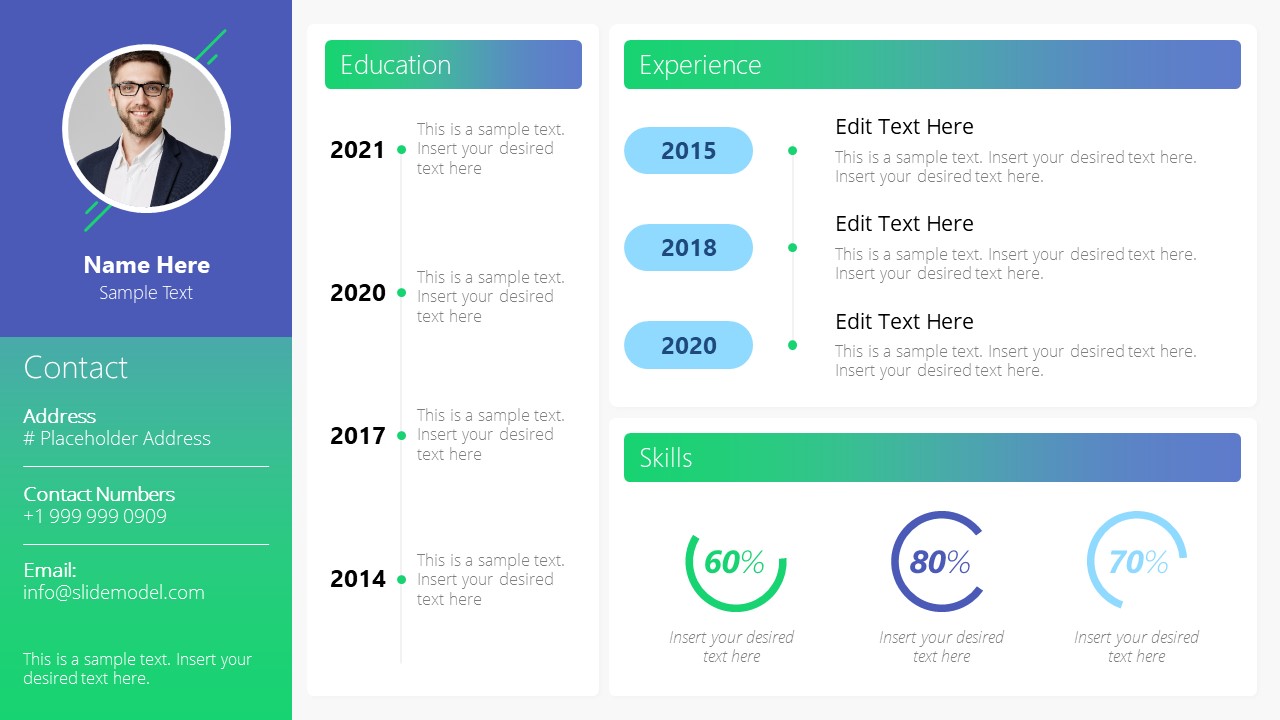 Detail Template Cv Powerpoint Nomer 22