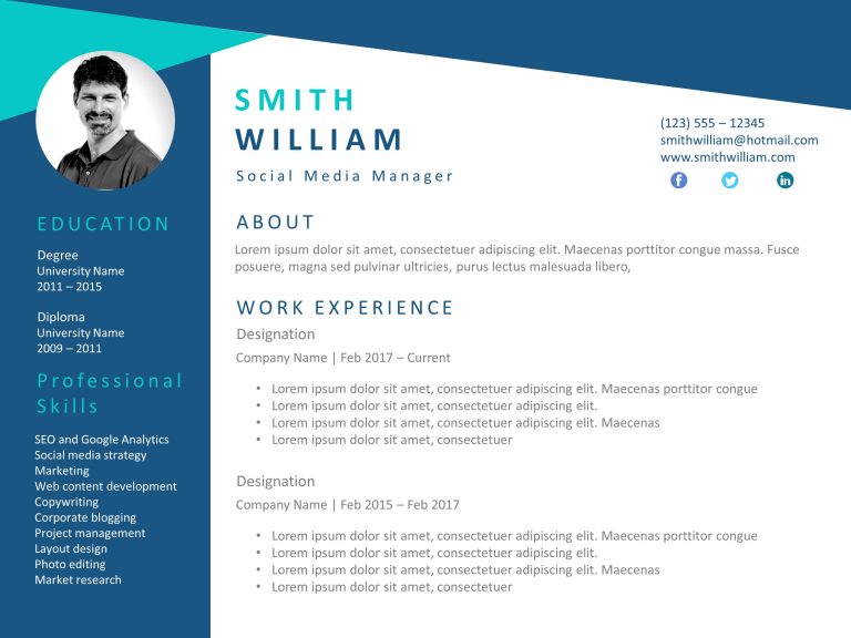 Detail Template Cv Powerpoint Nomer 24