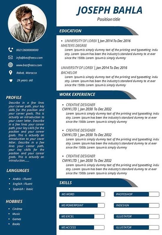 Detail Template Cv Powerpoint Nomer 26