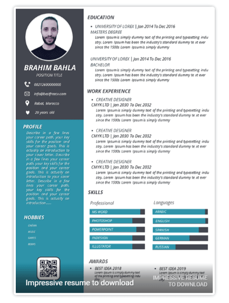 Detail Template Cv Powerpoint Gratis Nomer 13