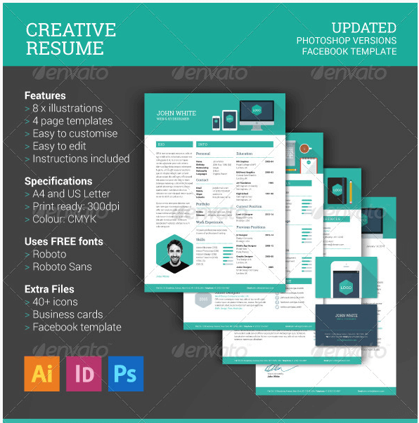 Detail Template Cv Powerpoint Gratis Nomer 20