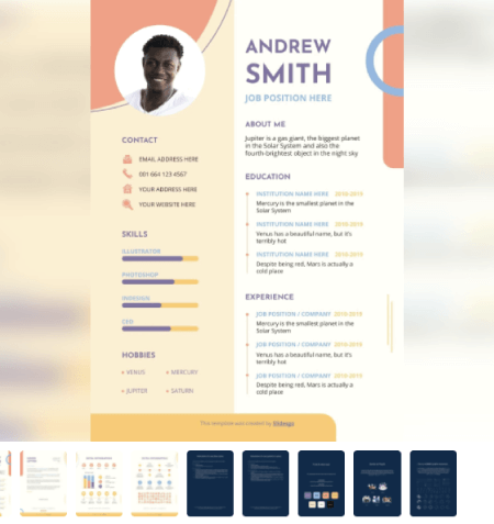 Detail Template Cv Powerpoint Gratis Nomer 23