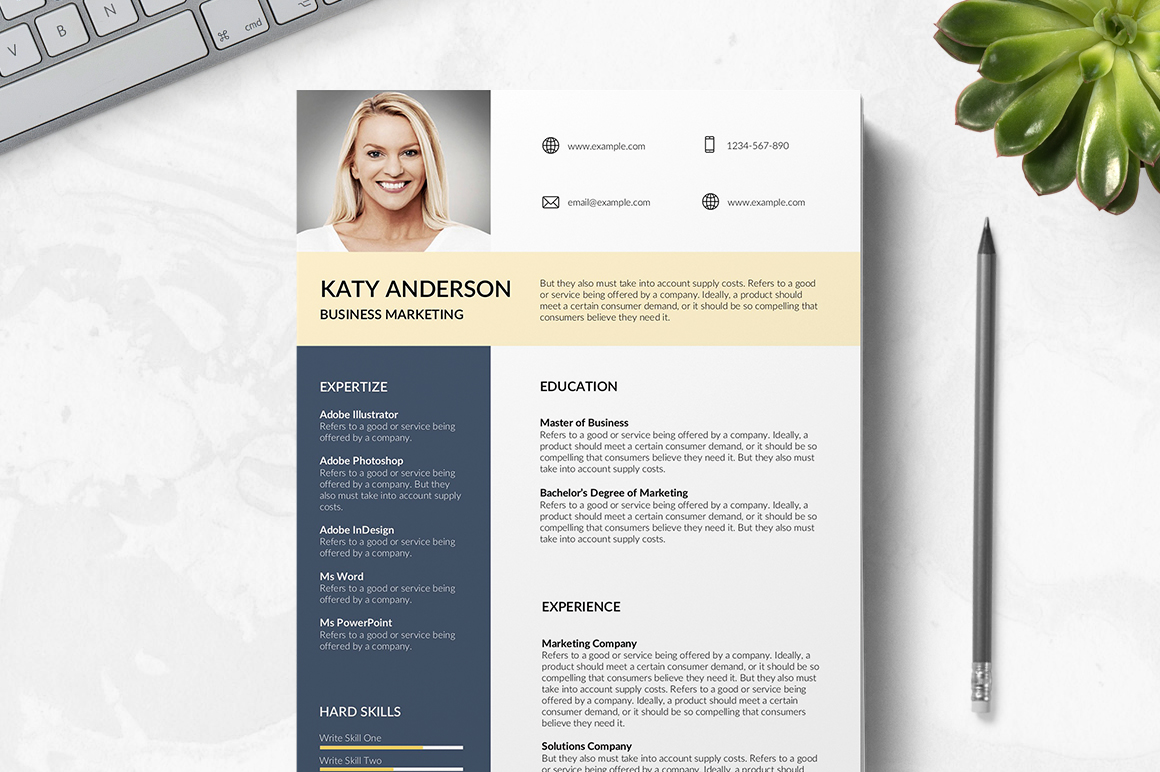 Detail Template Cv Powerpoint Gratis Nomer 24