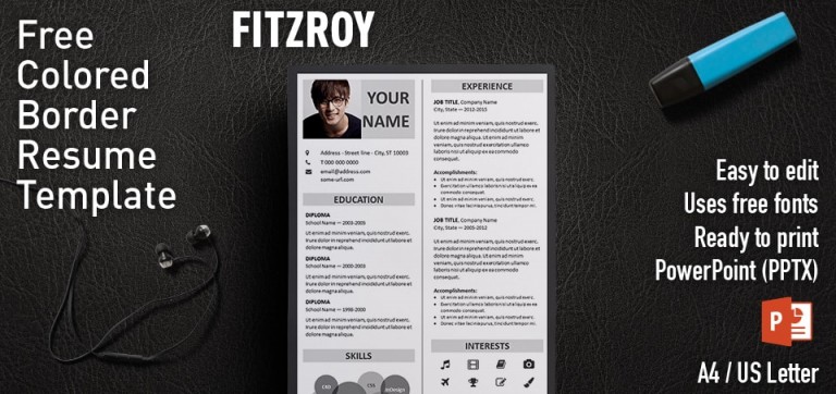 Detail Template Cv Powerpoint Gratis Nomer 26