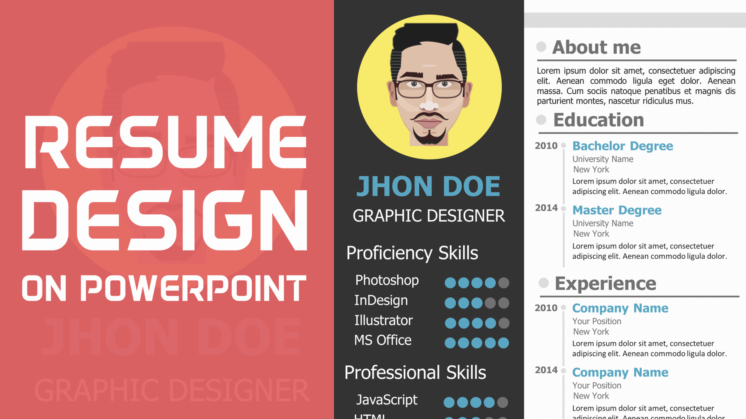 Detail Template Cv Powerpoint Gratis Nomer 4