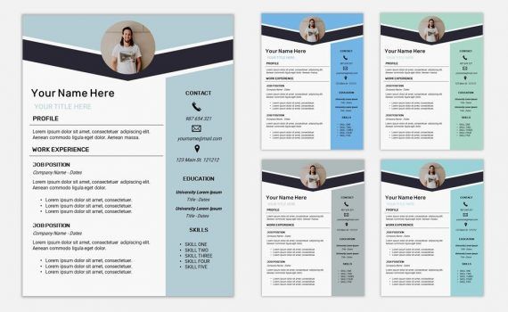 Detail Template Cv Powerpoint Gratis Nomer 5