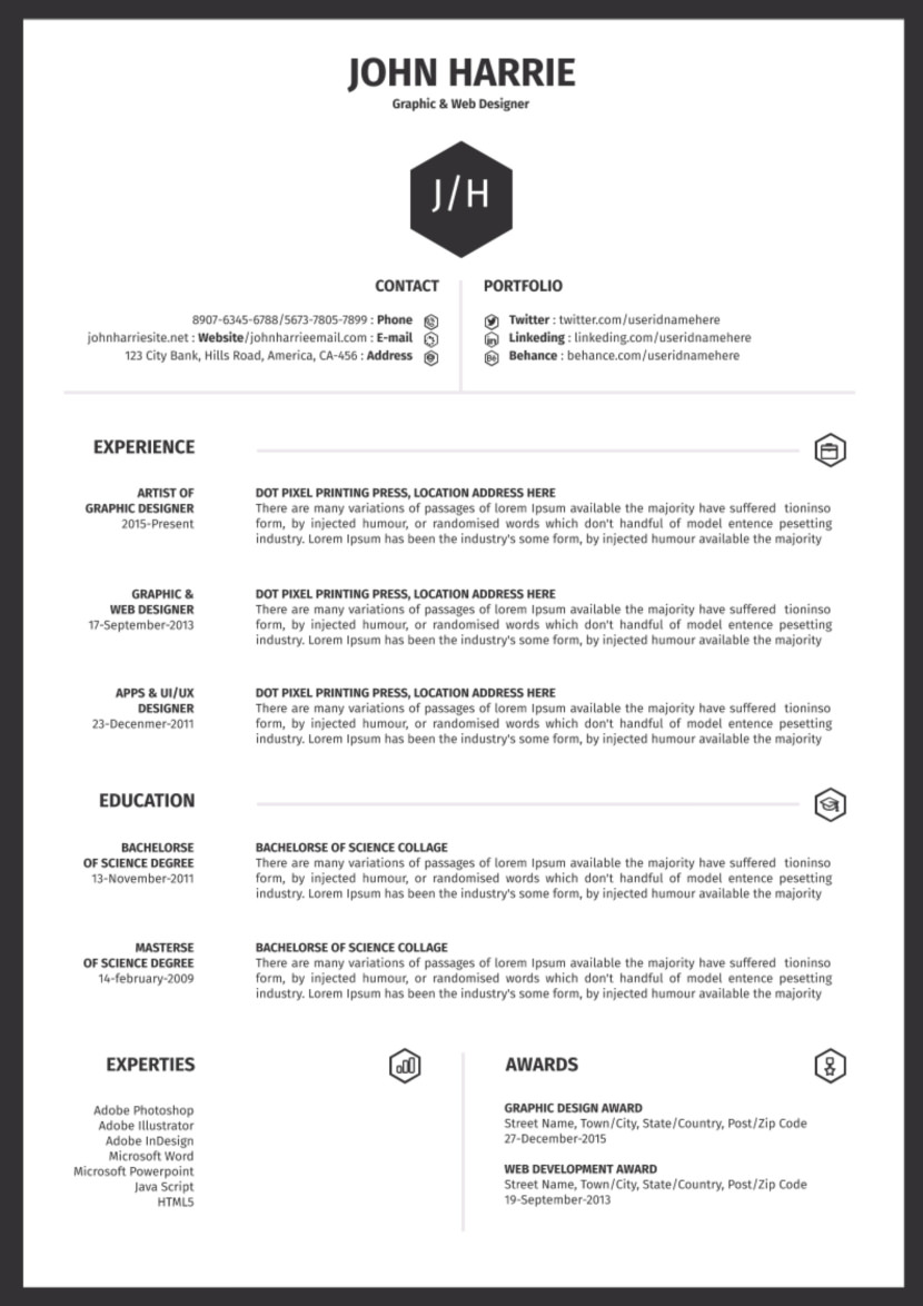 Detail Template Cv Powerpoint Gratis Nomer 38