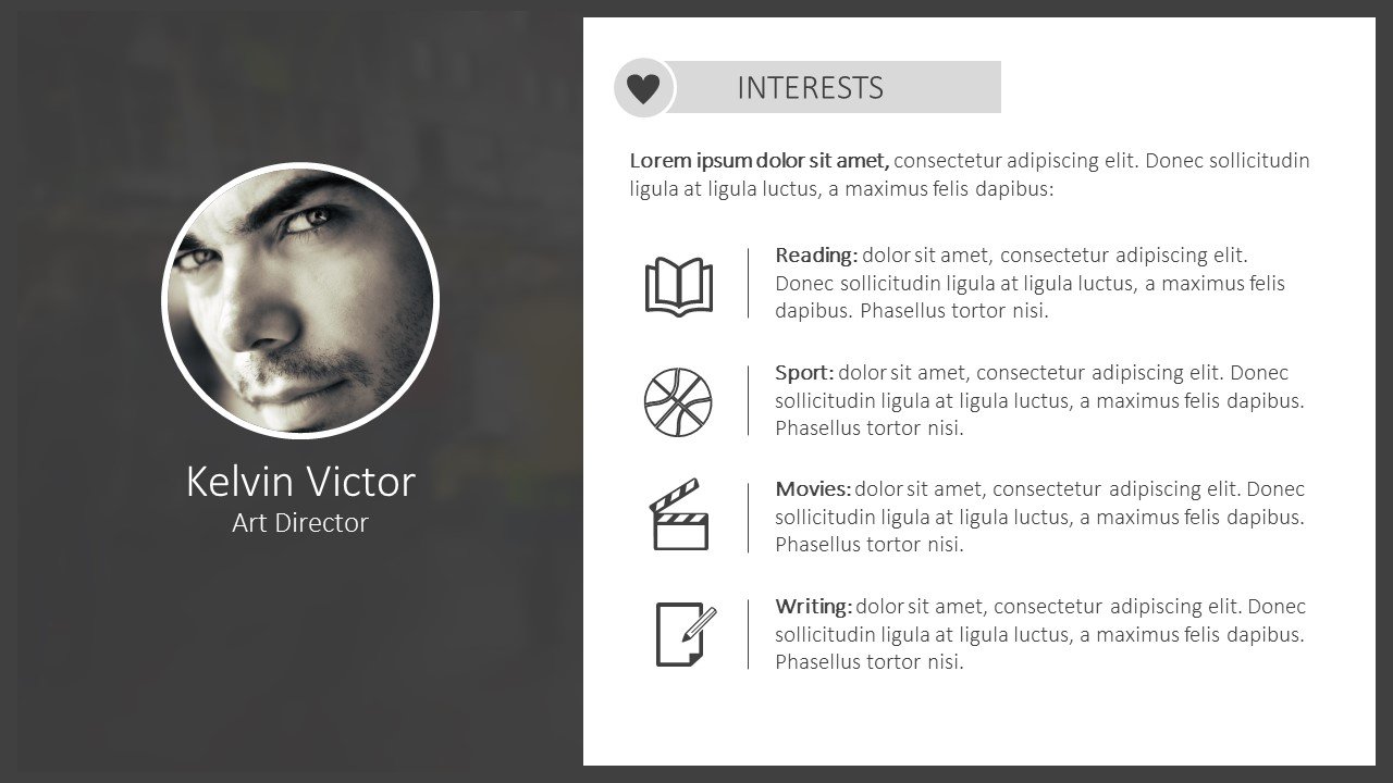 Detail Template Cv Powerpoint Gratis Nomer 40