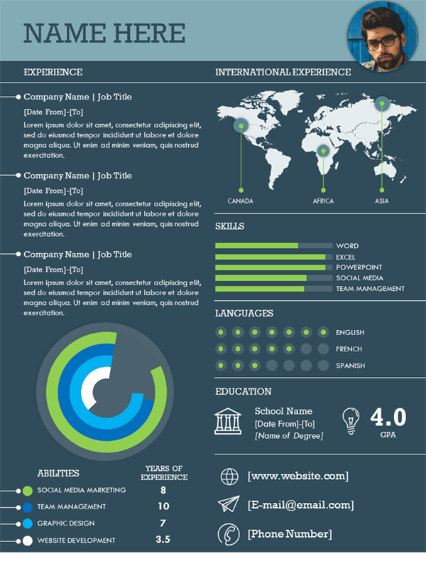 Detail Template Cv Powerpoint Gratis Nomer 49