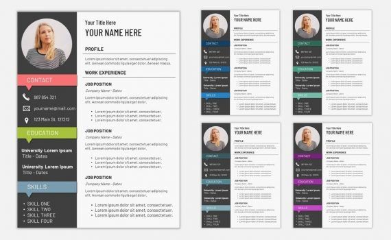 Detail Template Cv Powerpoint Gratis Nomer 8