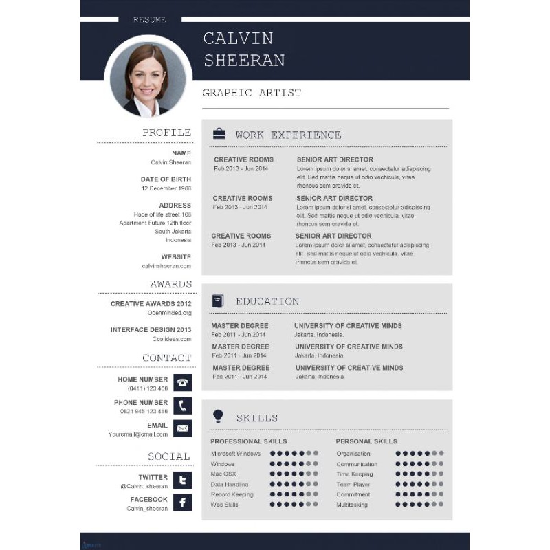 Detail Template Cv Profesional Nomer 19