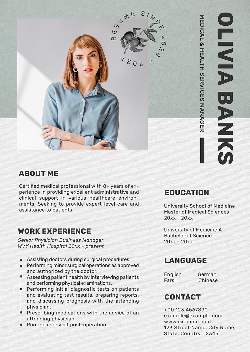 Detail Template Cv Psd Nomer 28