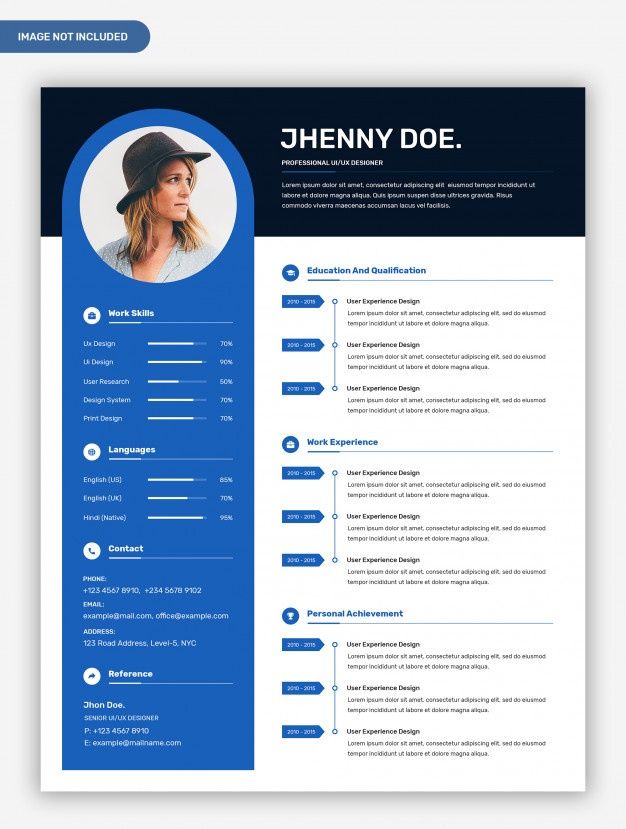 Detail Template Cv Psd Nomer 44