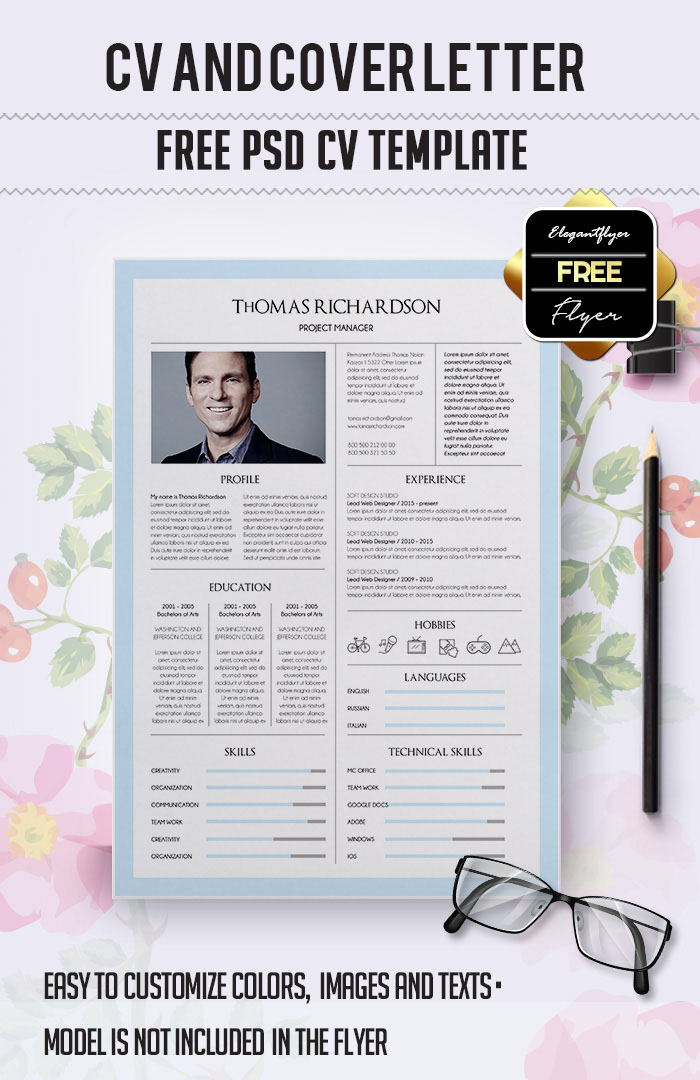 Detail Template Cv Psd Nomer 50