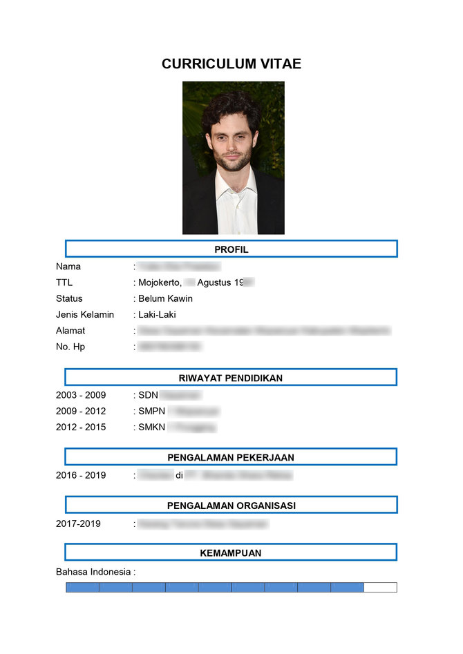 Detail Template Cv Sederhana Nomer 5