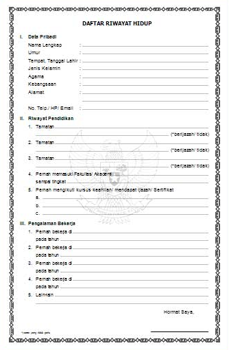 Detail Template Cv Sederhana Nomer 48