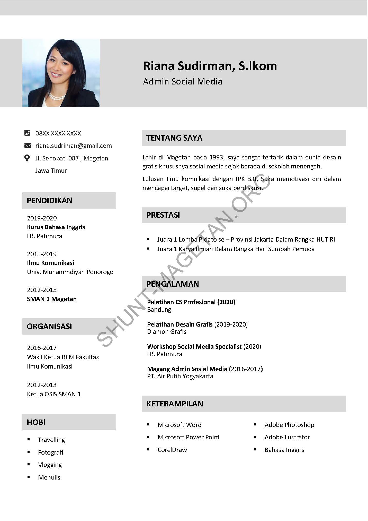 Detail Template Cv Sederhana Nomer 49